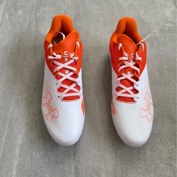 Under Armour White and Orange Athletic Shoes - Picture 4 of 11